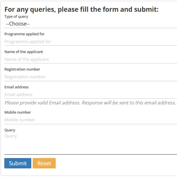 CLAT Portal Query Form