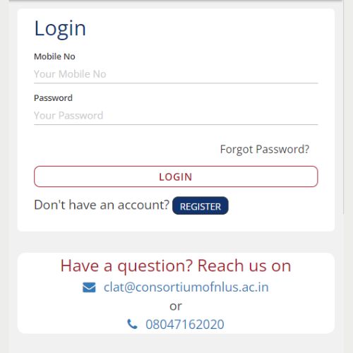 CLAT Portal Login